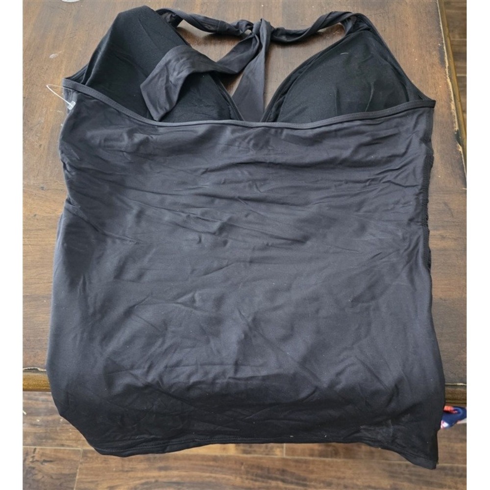 NWOT Ralph Lauren 8 Black Tankini Beach Halter Top 131654 - Picture 2 of 3
